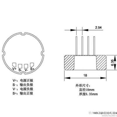 PPS-005-02/5bar(4Pins)陶瓷壓力芯體(芯片)/陶瓷壓力傳感器