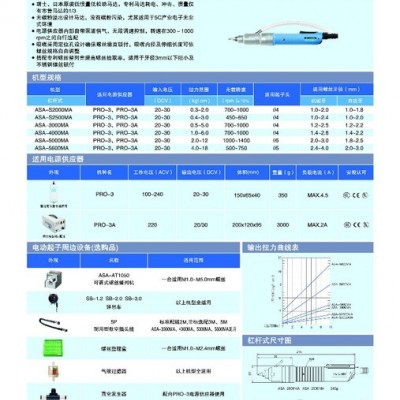 好幫手ASA-3000MA全自動(dòng)變頻瑞士無(wú)塵電動(dòng)起子（氣吸式）