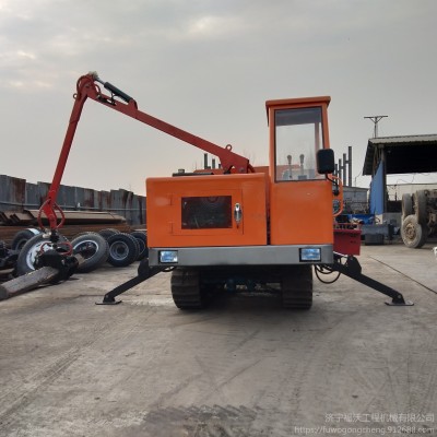 福沃  橡膠履帶隨車抓木機 全地形履帶式隨車抓 履帶抓木機