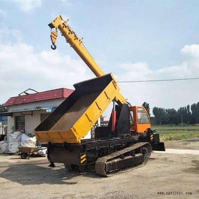 恒沃農用履帶隨車吊 多功能履帶式小型隨車吊車 橡膠履帶隨車起重機