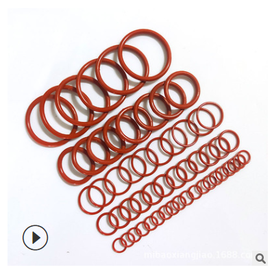 批發(fā)紅硅膠O型圈線徑2外徑47-100耐高溫防水O形密封圈硅橡膠制品