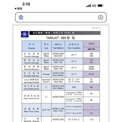 寧波臺化阻燃ABS ANC160 可適用電子電器部件 電動工具配件 麻將機(jī) 適配器 家電部件原料 高性價比阻燃ABS