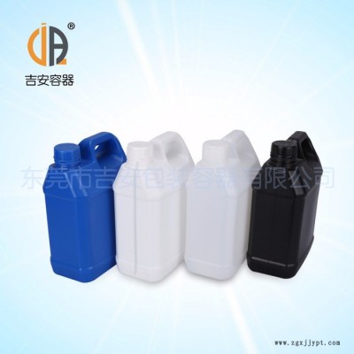 吉安容器 廠家批發(fā)耐酸堿1.5L/2L塑料罐 化工包裝 2升扁壺 帶蓋密封塑料壺