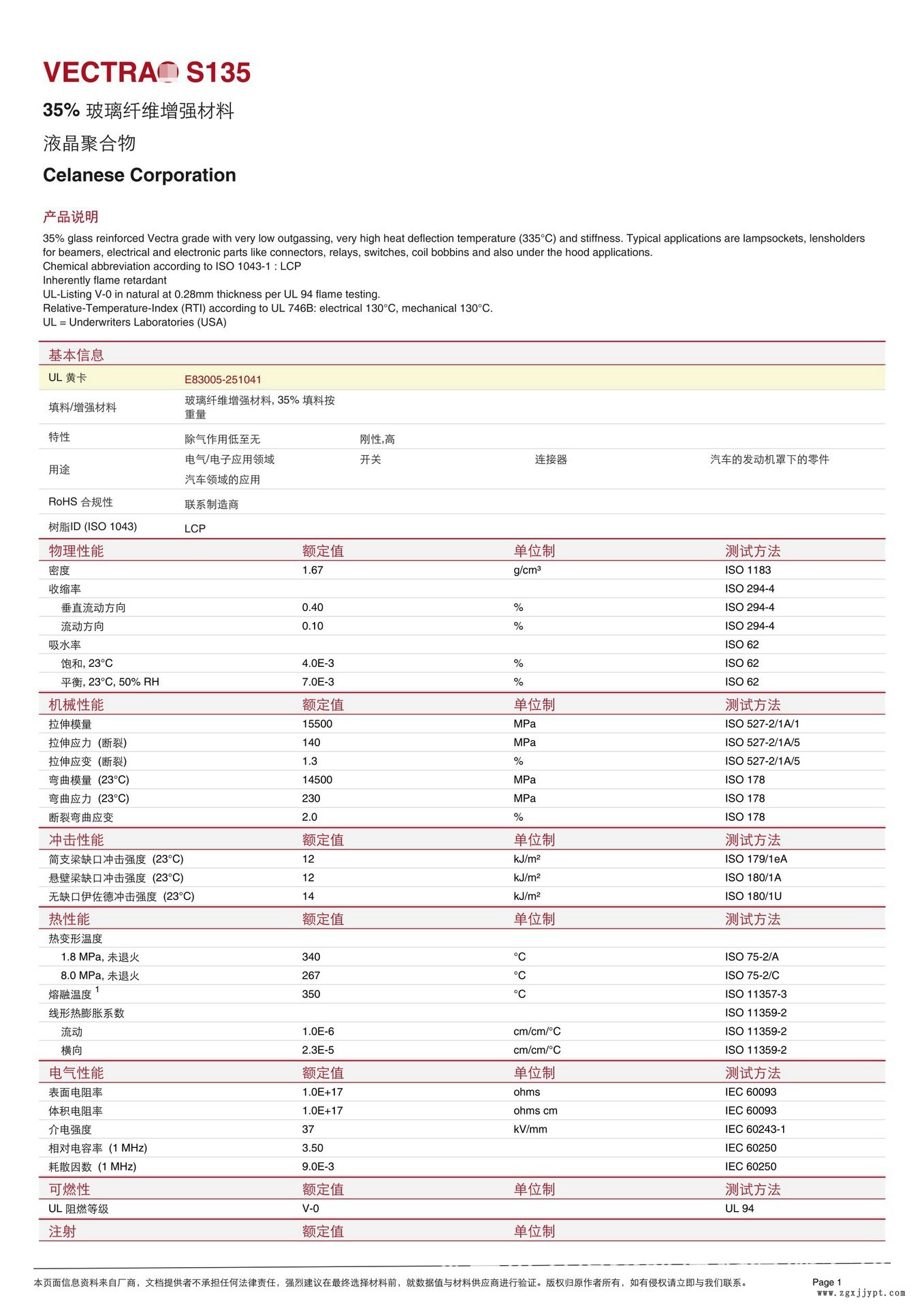 LCP 液晶聚合物 泰科納 S135 30%玻纖增強 SMT對應(yīng) 耐高溫340度示例圖2