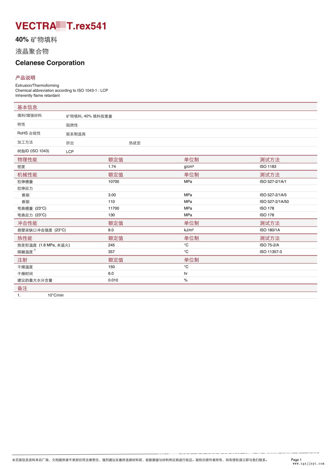 LCP/泰科納/T.rex541 40%礦物增強(qiáng) SMT對應(yīng) 耐高溫245度 防火V0示例圖2