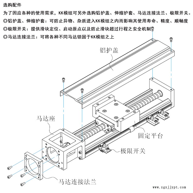 KK直線滑塊模組 替代上銀KK線性滑臺(tái)